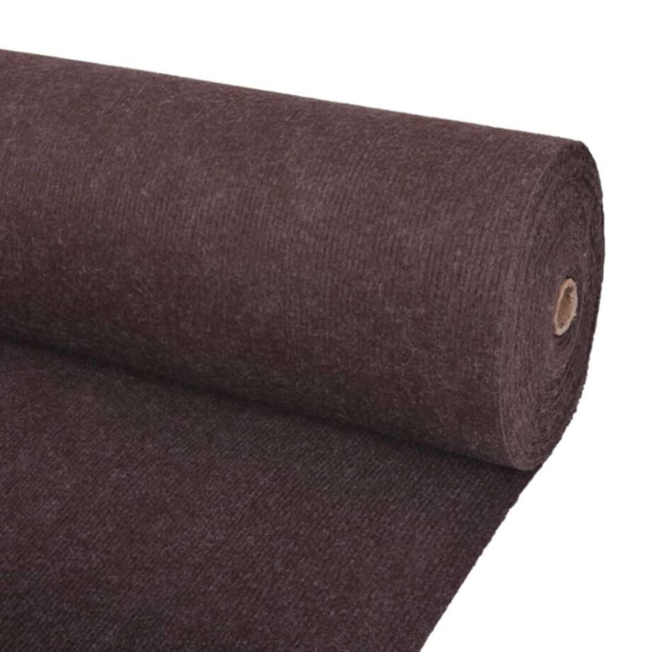 vidaXL Tapijt Bruin 1,2 x 20 m Polyester vidaXL Tapijt Bruin 1,2 x 20 m Polyester afbeelding 1
