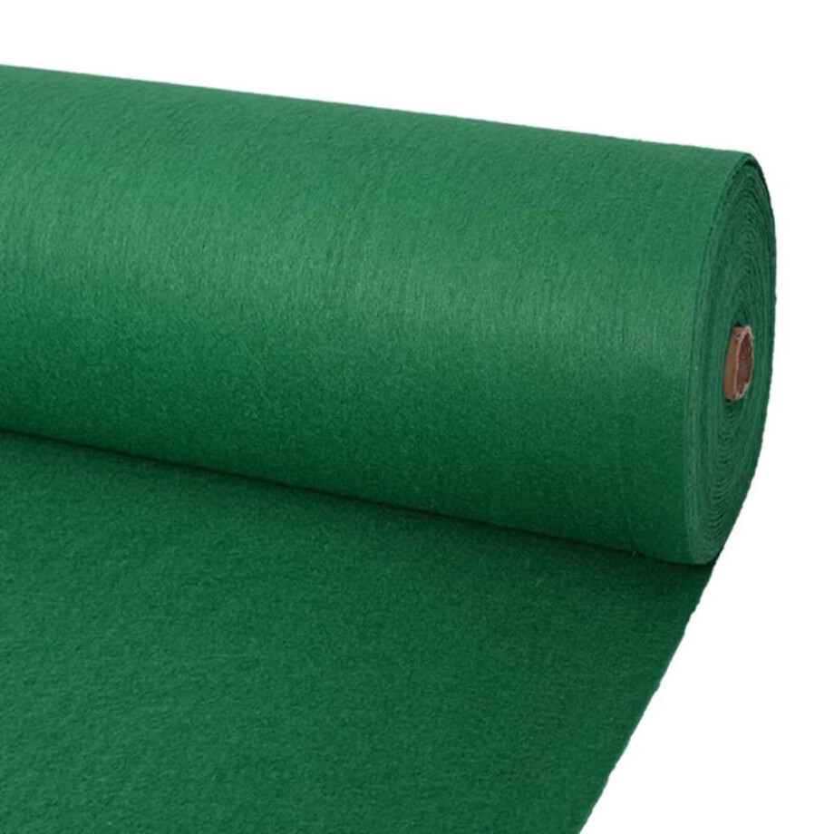 vidaXL Tapijt Effen Groen 1,2 x 12 m Polyester vidaXL Tapijt Effen Groen 1,2 x 12 m Polyester afbeelding 1