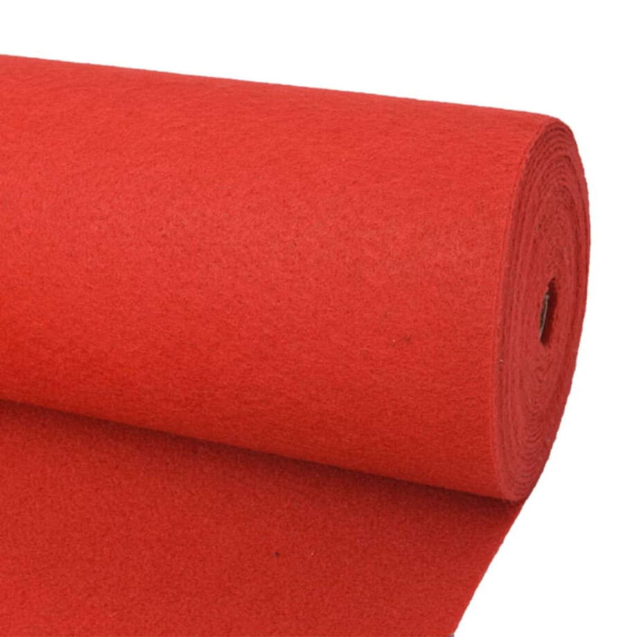 vidaXL Tapijt Effen Rood 1,2 x 12 m Polyester vidaXL Tapijt Effen Rood 1,2 x 12 m Polyester afbeelding 1