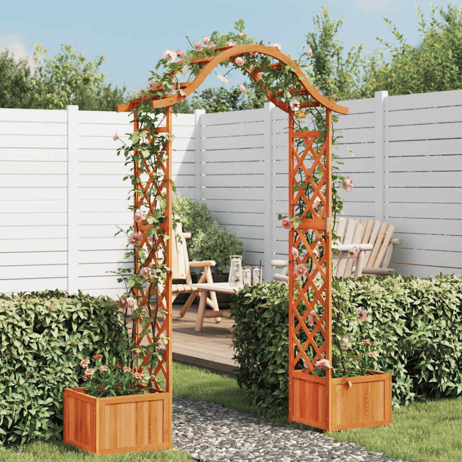vidaXL Pergola met plantenbak massief vurenhout vidaXL Pergola met plantenbak massief vurenhout afbeelding 1