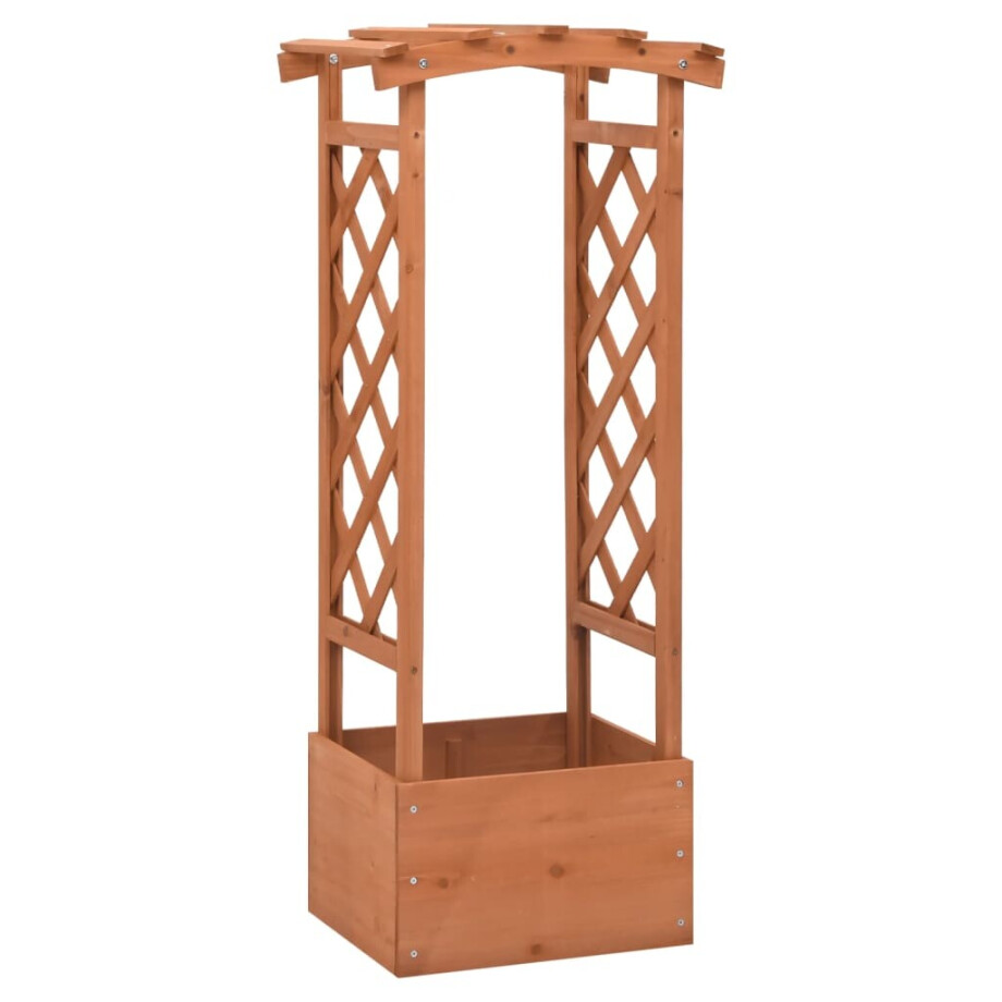 vidaXL Latwerkplantenbak met boog 49x39x117 cm vurenhout afbeelding 1