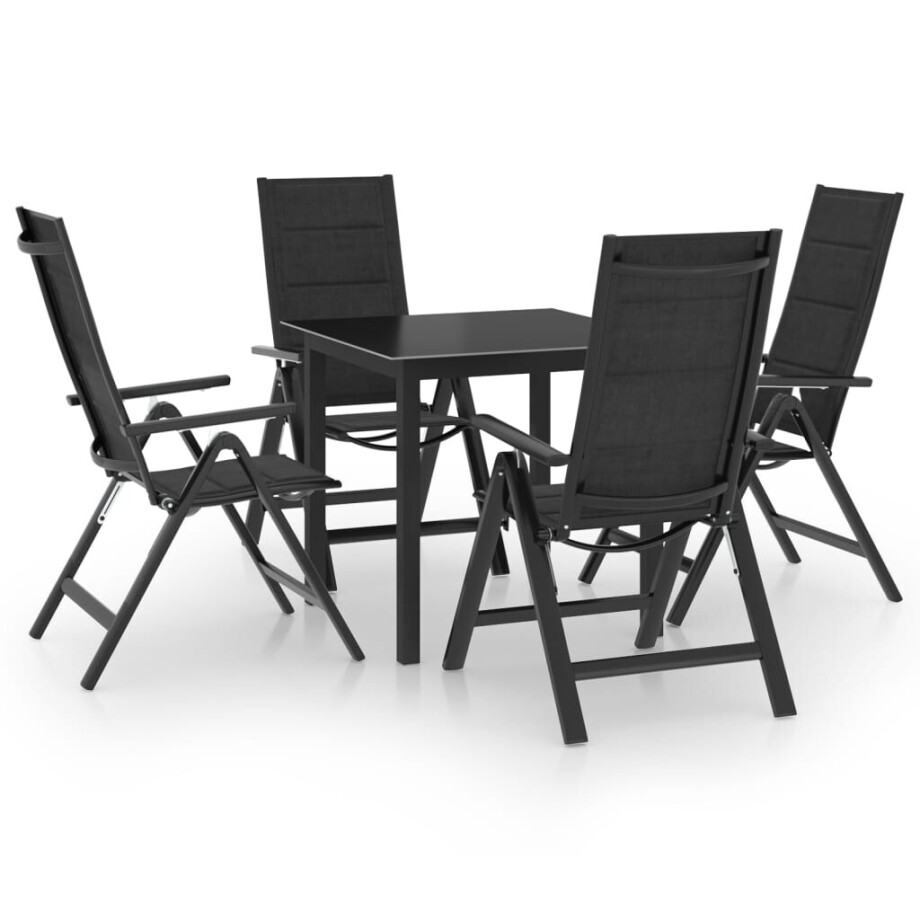 vidaXL 5-delige Tuinset aluminium antracietkleurig vidaXL 5-delige Tuinset aluminium antracietkleurig afbeelding 1