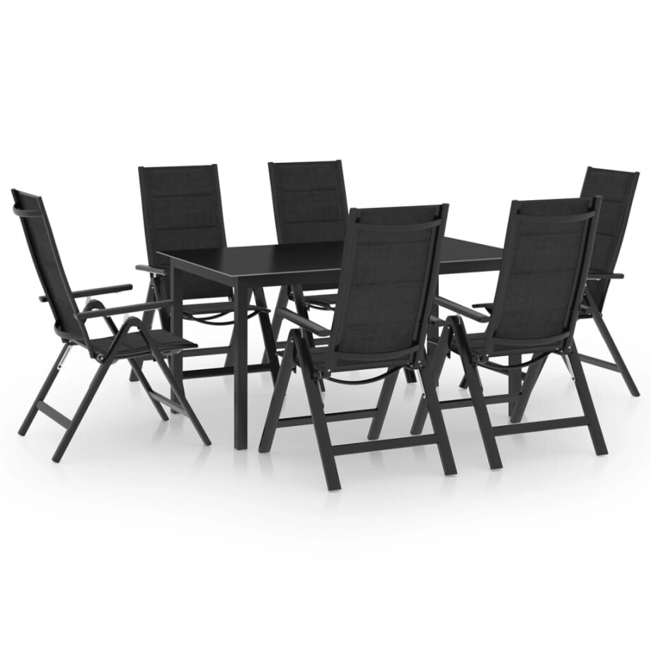 vidaXL 7-delige Tuinset aluminium antracietkleurig vidaXL 7-delige Tuinset aluminium antracietkleurig afbeelding 1
