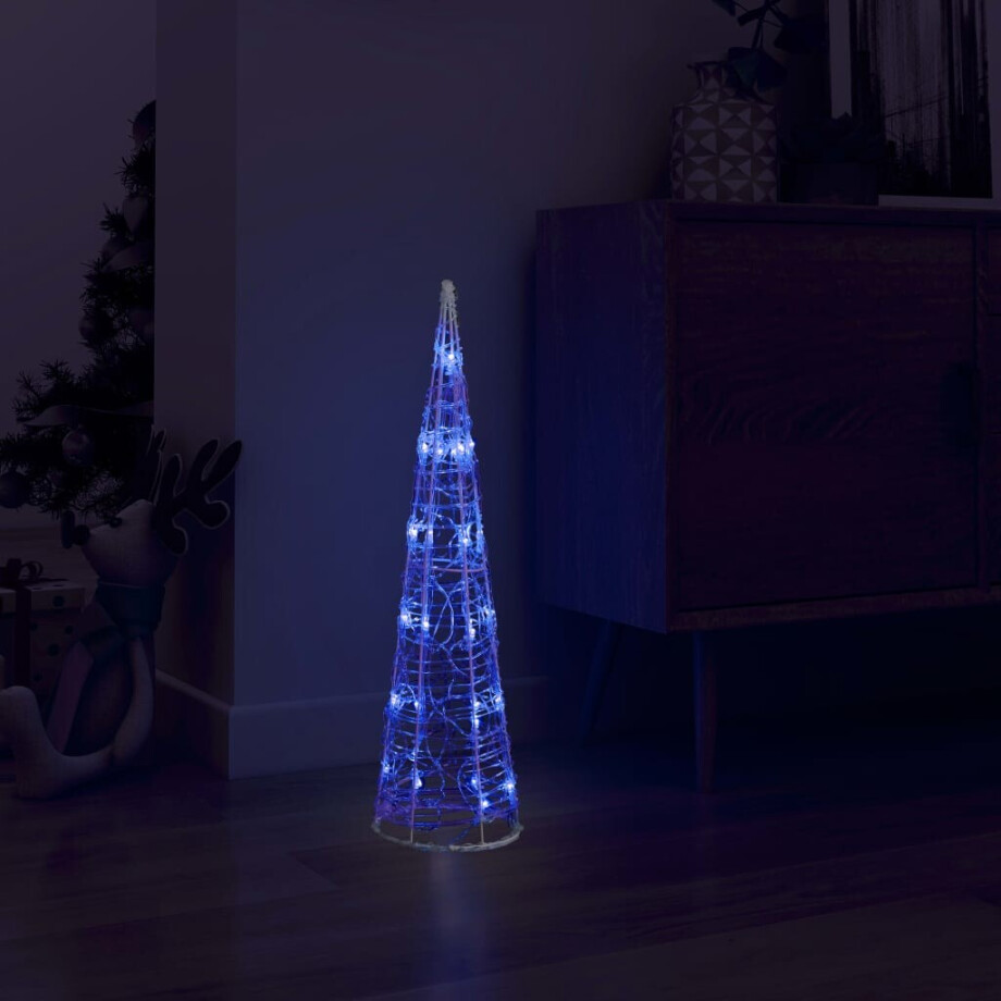 vidaXL Lichtkegel decoratief LED blauw 60 cm acryl vidaXL Lichtkegel decoratief LED blauw 60 cm acryl afbeelding 1