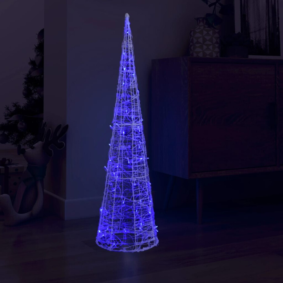 vidaXL Lichtkegel decoratief LED blauw 120 cm acryl afbeelding 1