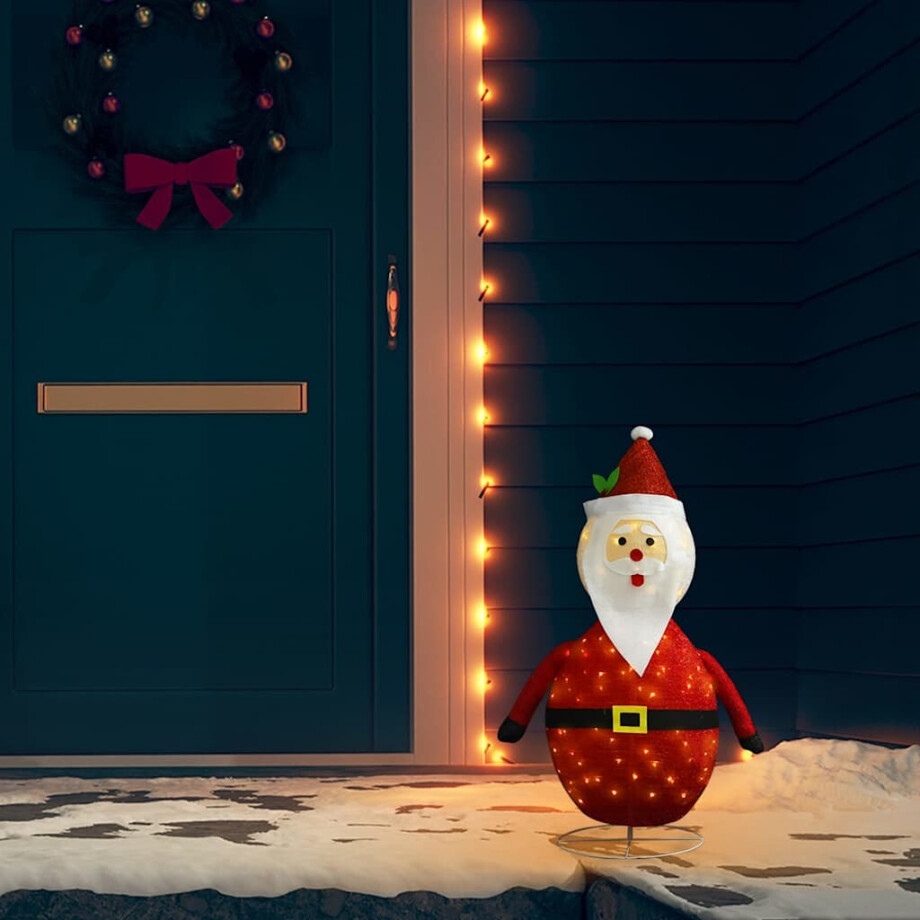 vidaXL Kerstman decoratief LED 60 cm luxe stof afbeelding 1