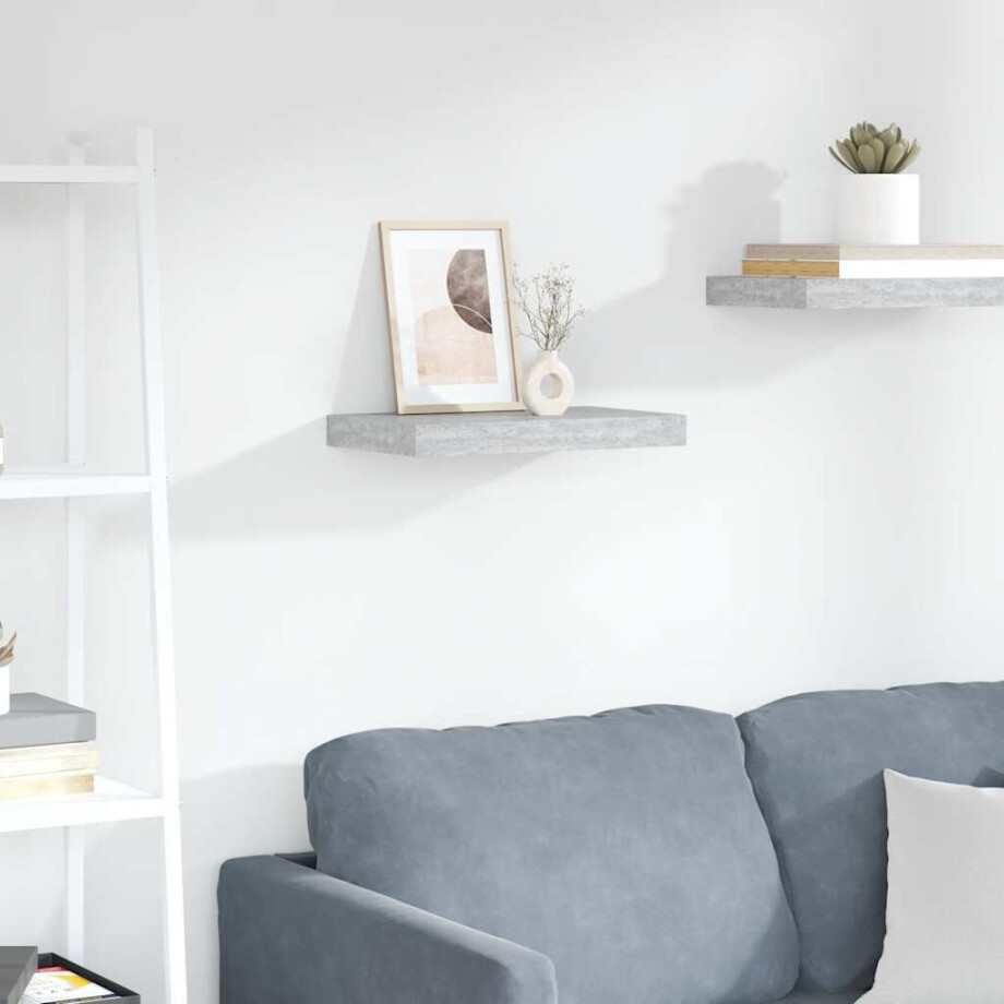 vidaXL Wandschap zwevend 40x23x3,8 cm MDF betongrijs vidaXL Wandschap zwevend 40x23x3,8 cm MDF betongrijs afbeelding 1