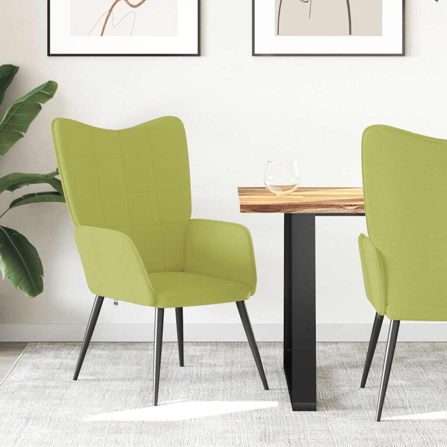 vidaXL Relaxstoel stof groen vidaXL Relaxstoel stof groen afbeelding 1