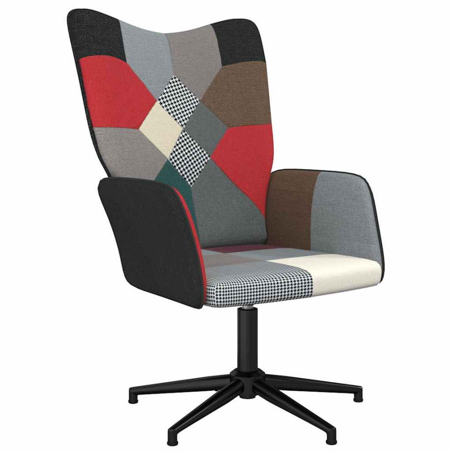 vidaXL Relaxstoel patchwork stof afbeelding 1