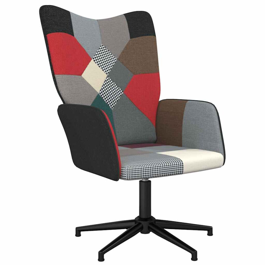 vidaXL Relaxstoel patchwork stof vidaXL Relaxstoel patchwork stof afbeelding 1