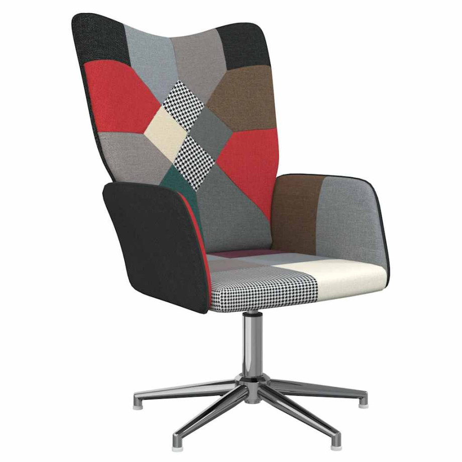 vidaXL Relaxstoel patchwork stof afbeelding 1