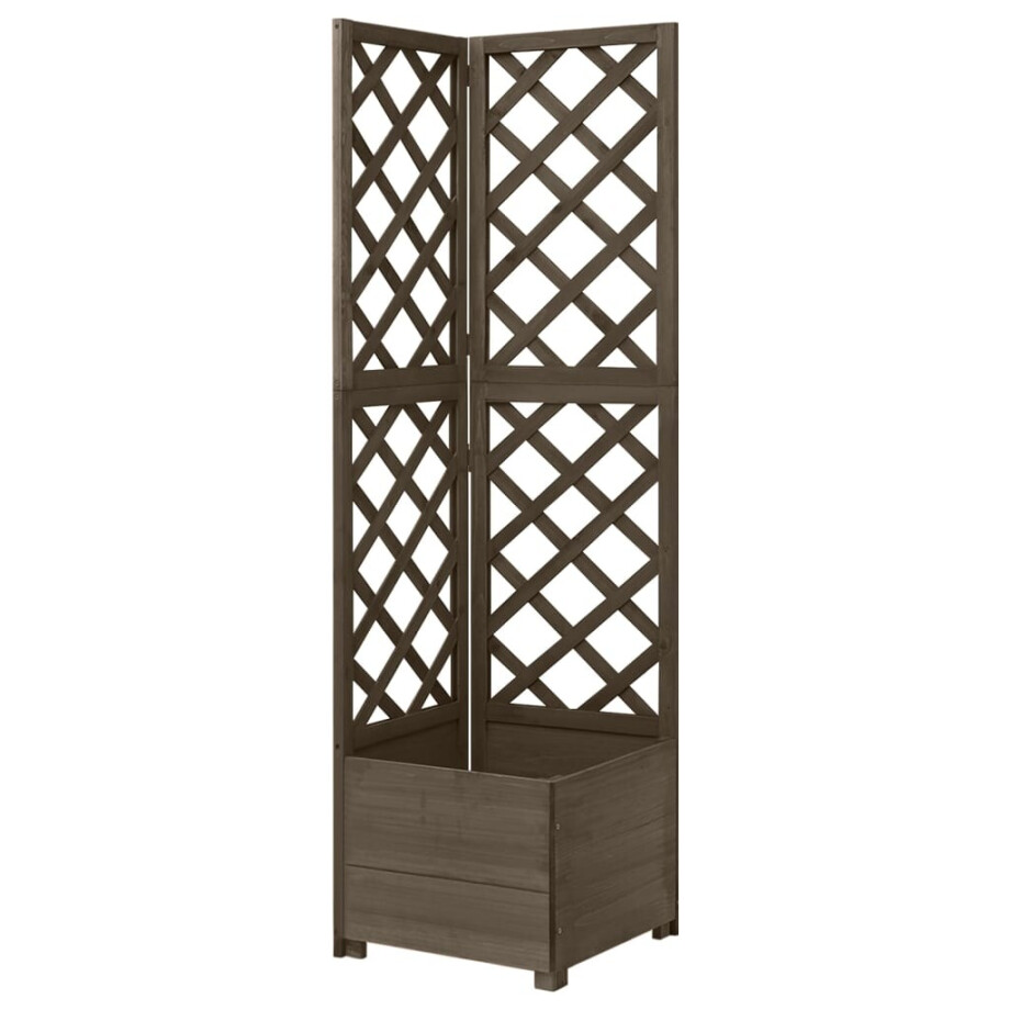 vidaXL Latwerkplantenbak hoekmodel 40x40x150 cm vurenhout grijs vidaXL Latwerkplantenbak hoekmodel 40x40x150 cm vurenhout grijs afbeelding 1