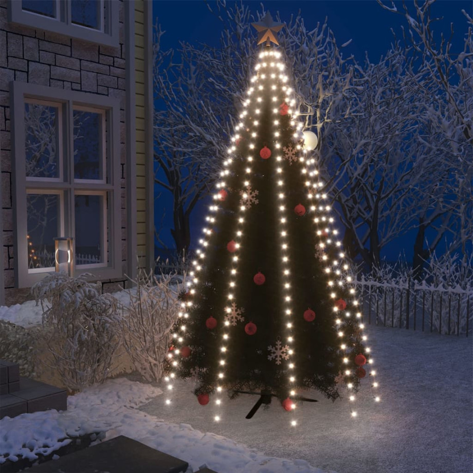 vidaXL Kerstboomverlichting met 300 LED's koudwit net 300 cm afbeelding 1