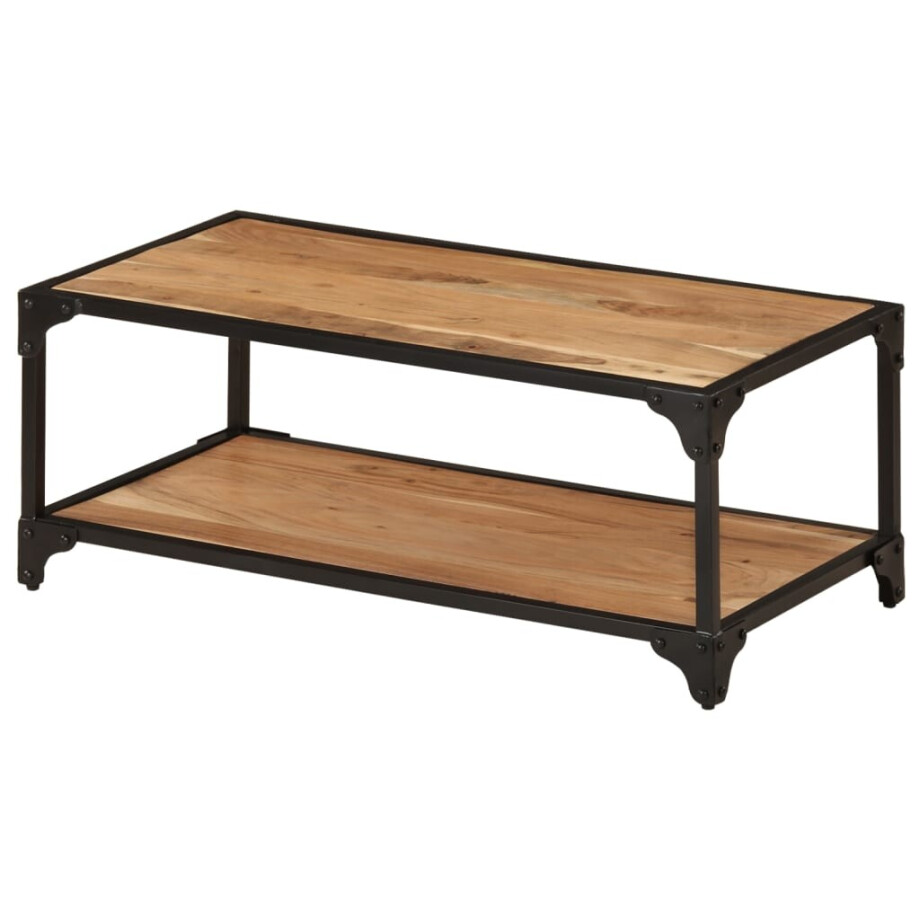 vidaXL Salontafel 90x45x35 cm massief acaciahout vidaXL Salontafel 90x45x35 cm massief acaciahout afbeelding 1