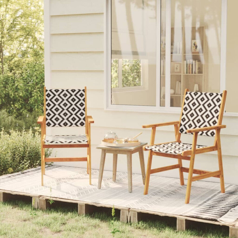 vidaXL Tuinstoelen 2 st massief acaciahout afbeelding 1