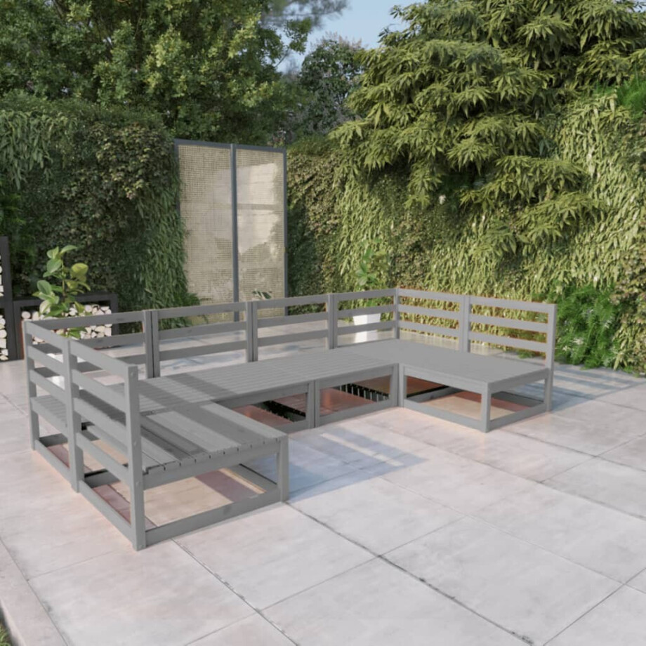 vidaXL 6-delige Loungeset massief grenenhout afbeelding 1
