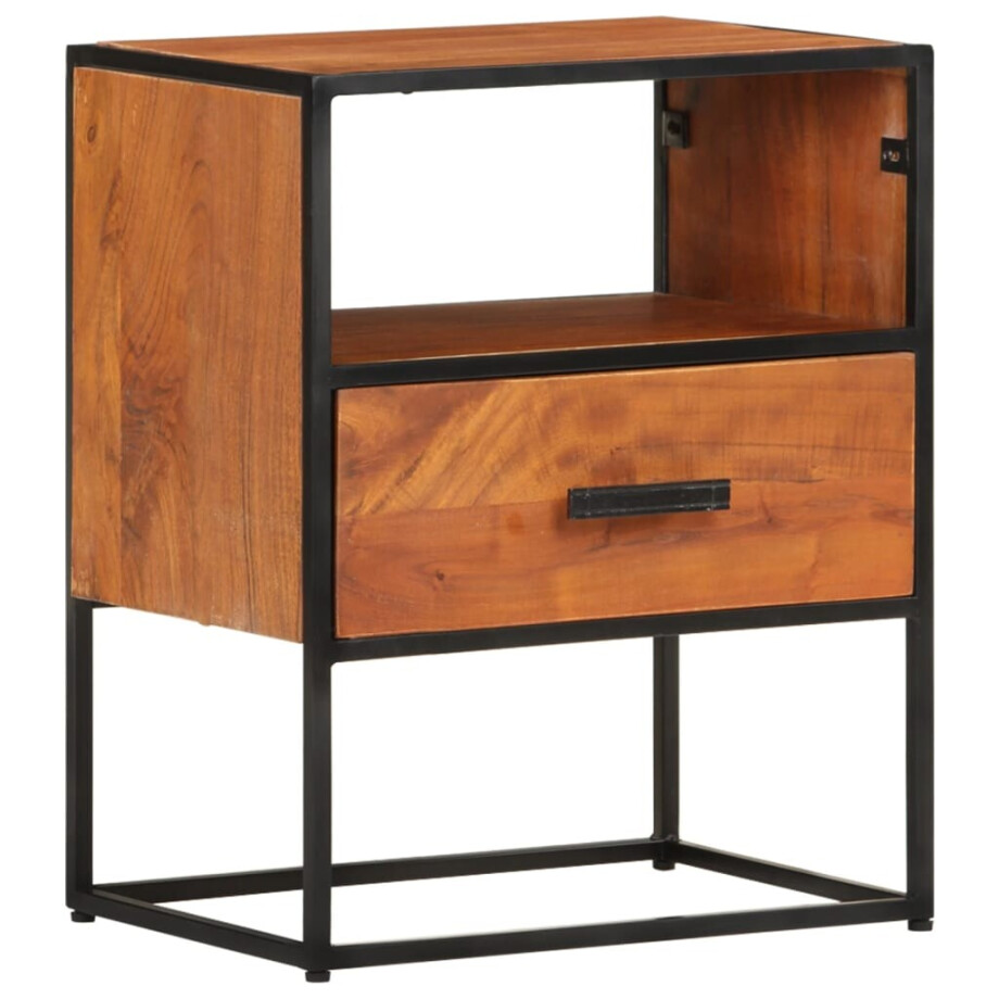 vidaXL Nachtkastje 40x30x50 cm massief acaciahout afbeelding 1