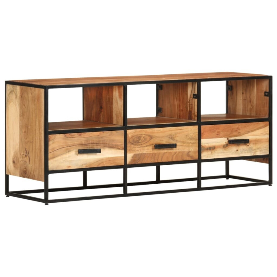 vidaXL Tv-meubel 110x30x45 cm massief acaciahout vidaXL Tv-meubel 110x30x45 cm massief acaciahout afbeelding 1