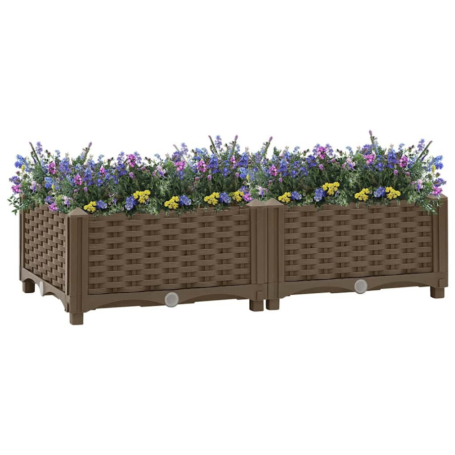 vidaXL Plantenbak verhoogd 80x40x23 cm polypropyleen afbeelding 1
