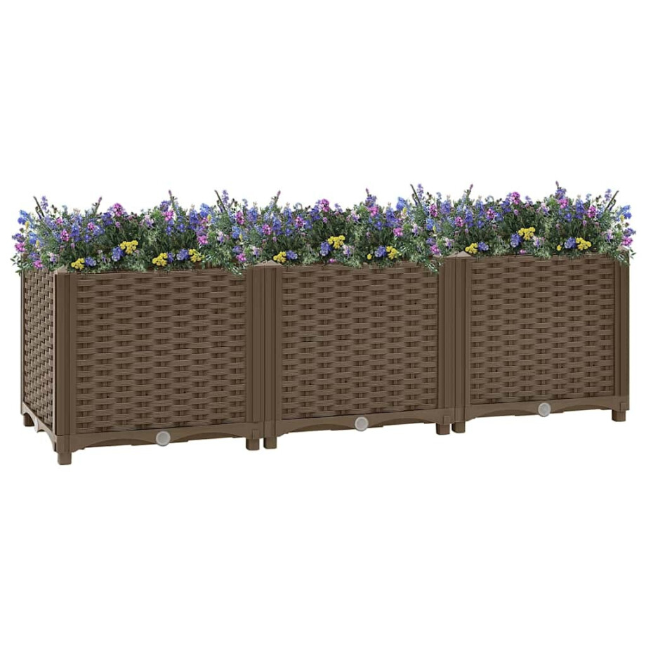 vidaXL Verhoogd bed 120x40x38 cm polypropyleen afbeelding 1