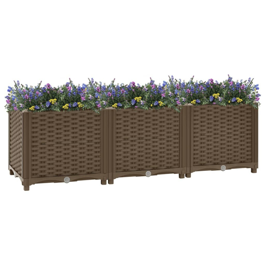 vidaXL Plantenbak verhoogd 120x40x38 cm polypropyleen afbeelding 1