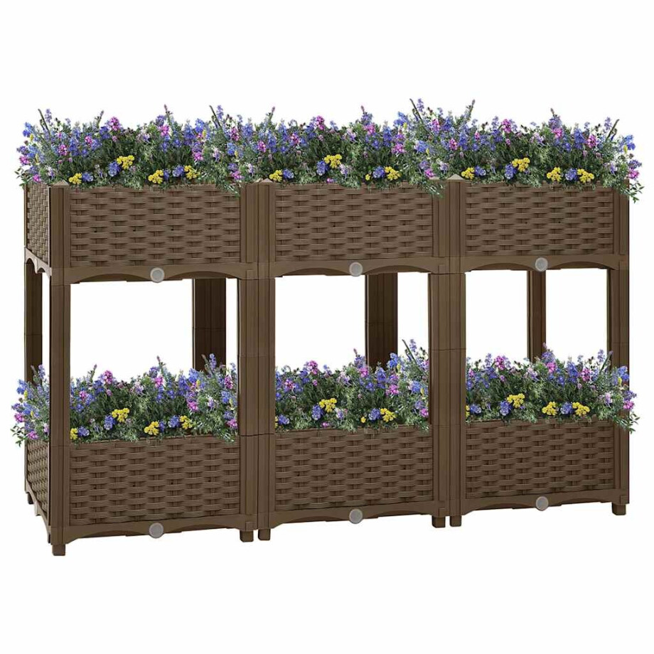 vidaXL Plantenbak verhoogd 120x40x71 cm polypropyleen afbeelding 1