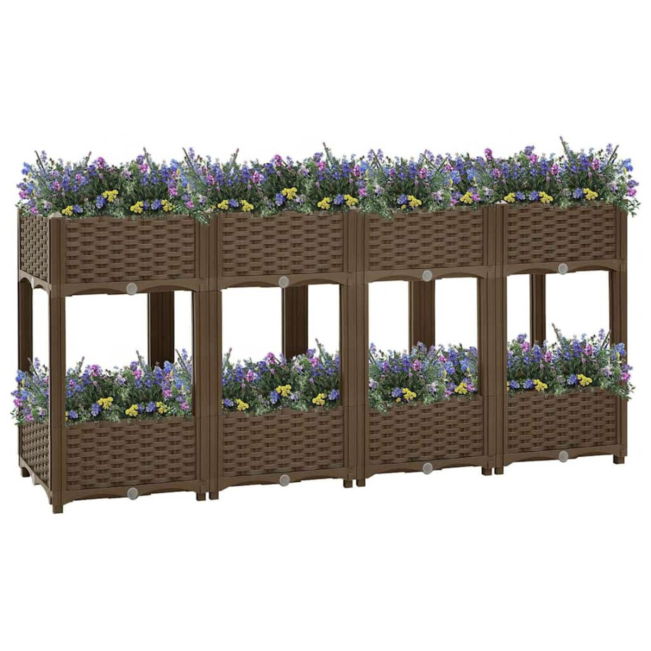 vidaXL Plantenbak verhoogd 160x40x71 cm polypropyleen afbeelding 1