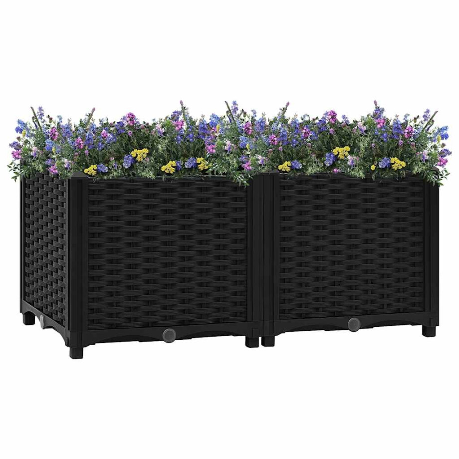 vidaXL Plantenbak verhoogd 80x40x38 cm polypropyleen afbeelding 1