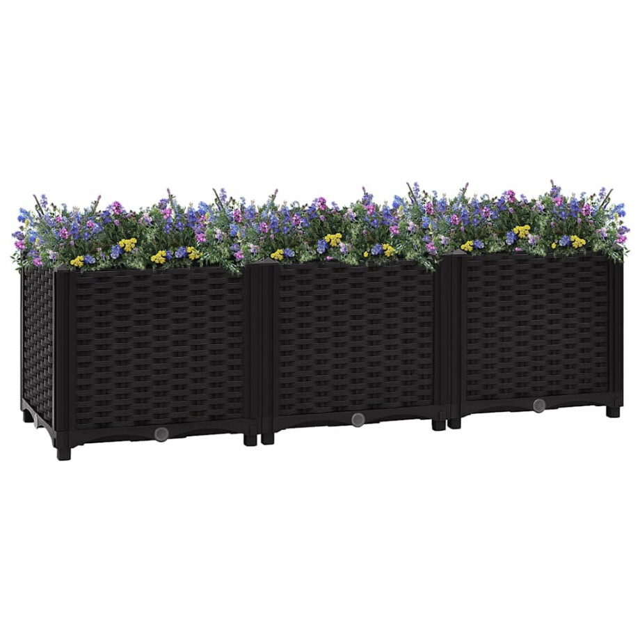 vidaXL Plantenbak verhoogd 120x40x38 cm polypropyleen afbeelding 1