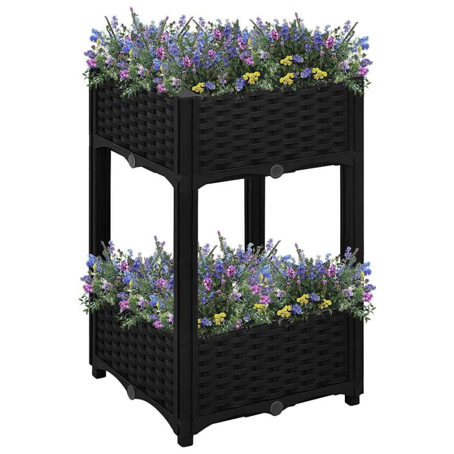 vidaXL Plantenbak verhoogd 40x40x71 cm polypropyleen afbeelding 1