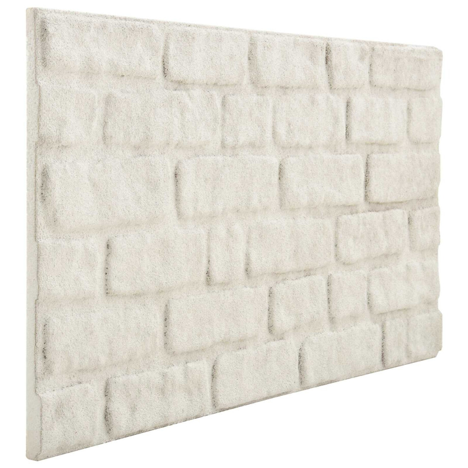 vidaXL Wandpanelen 10 pcs Wit 100 x 50 cm EPS-schuim afbeelding 1