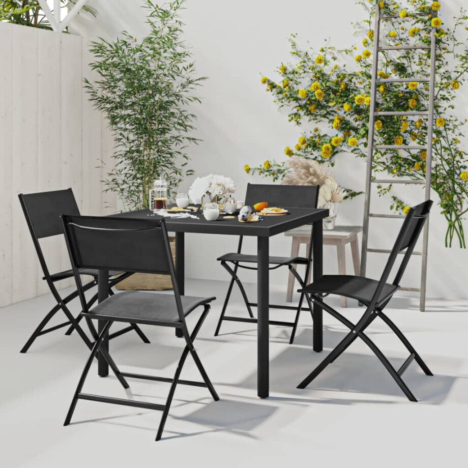 vidaXL 5-delige Tuinset staal afbeelding 1