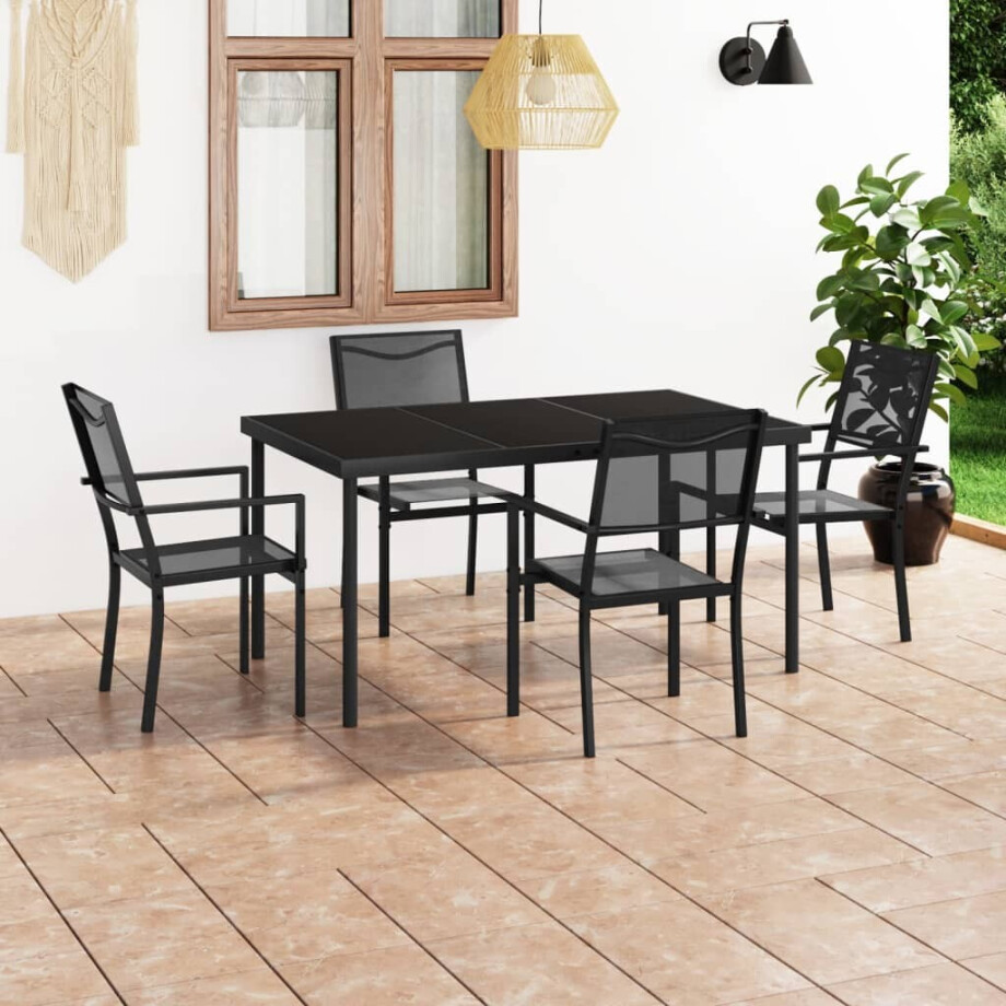 vidaXL 5-delige Tuinset staal afbeelding 1
