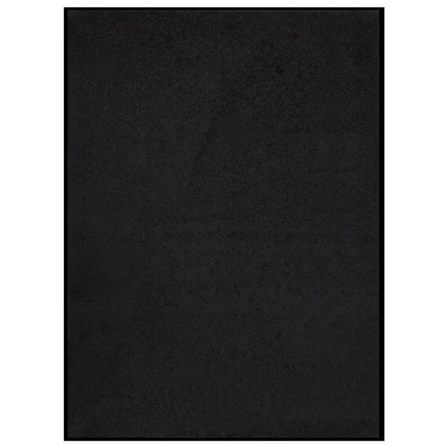 vidaXL Deurmat 60x80 cm zwart afbeelding 1
