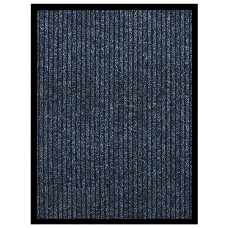vidaXL Deurmat 60x80 cm gestreept blauw afbeelding 1