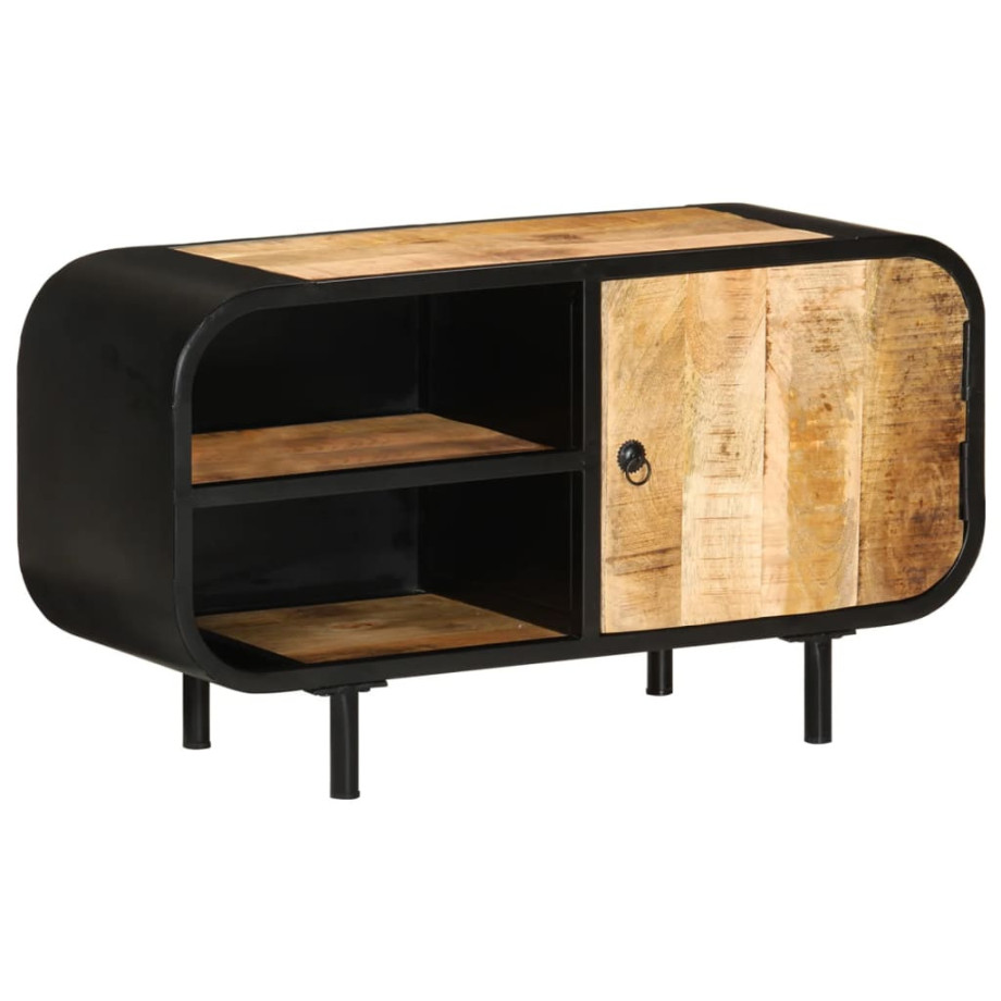 vidaXL Tv-meubel 90x30x48 cm ruw mangohout afbeelding 1