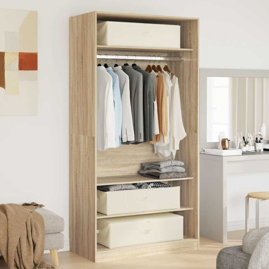 vidaXL Opbergboxen 2 st 70x40x18 cm stof crèmekleurig afbeelding 1