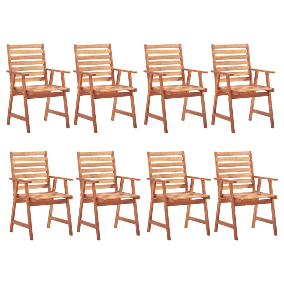 vidaXL Tuinstoelen 8 st massief acaciahout vidaXL Tuinstoelen 8 st massief acaciahout afbeelding 1