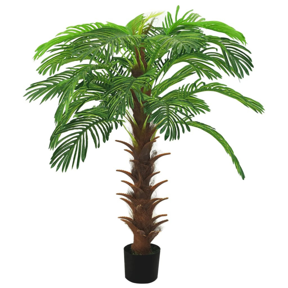 vidaXL Kunstplant met pot cycaspalm 140 cm groen afbeelding 1
