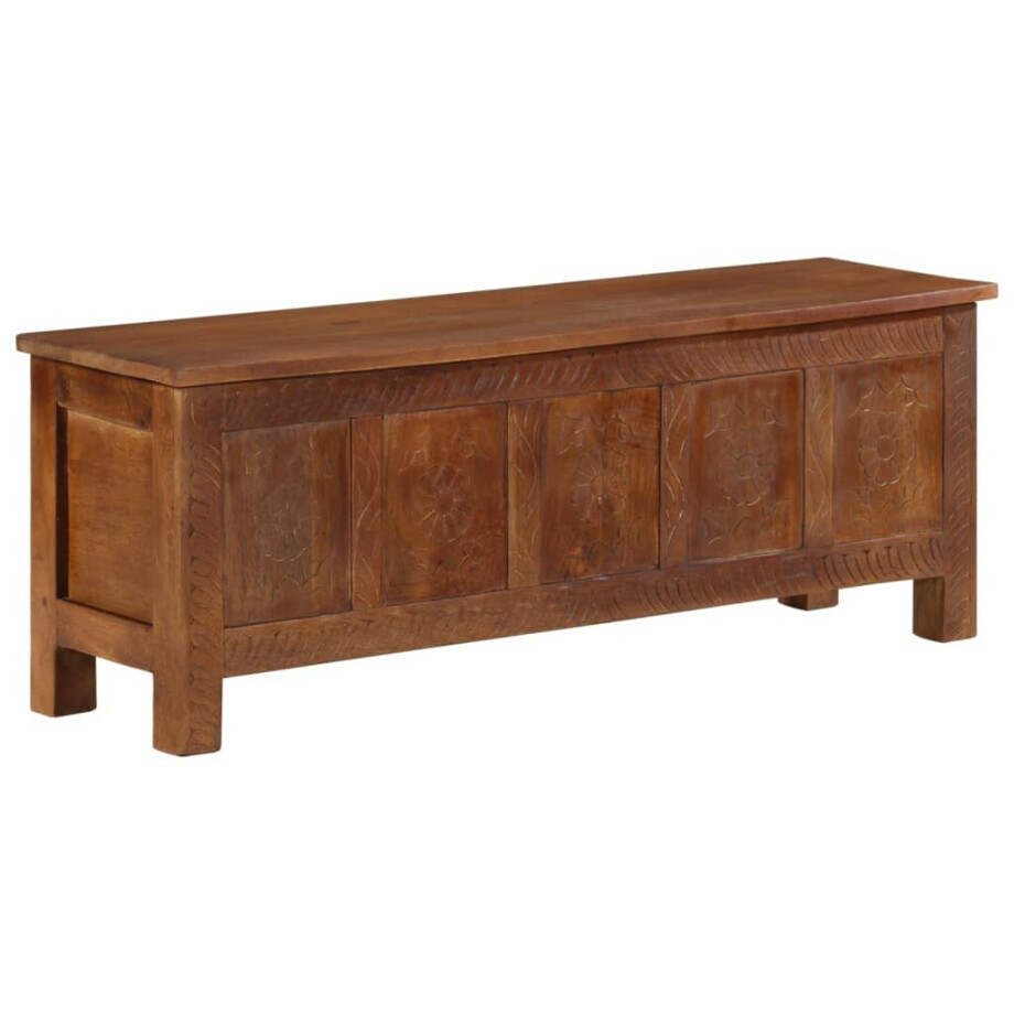vidaXL Opbergkist 110x30x40 cm massief mangohout afbeelding 1