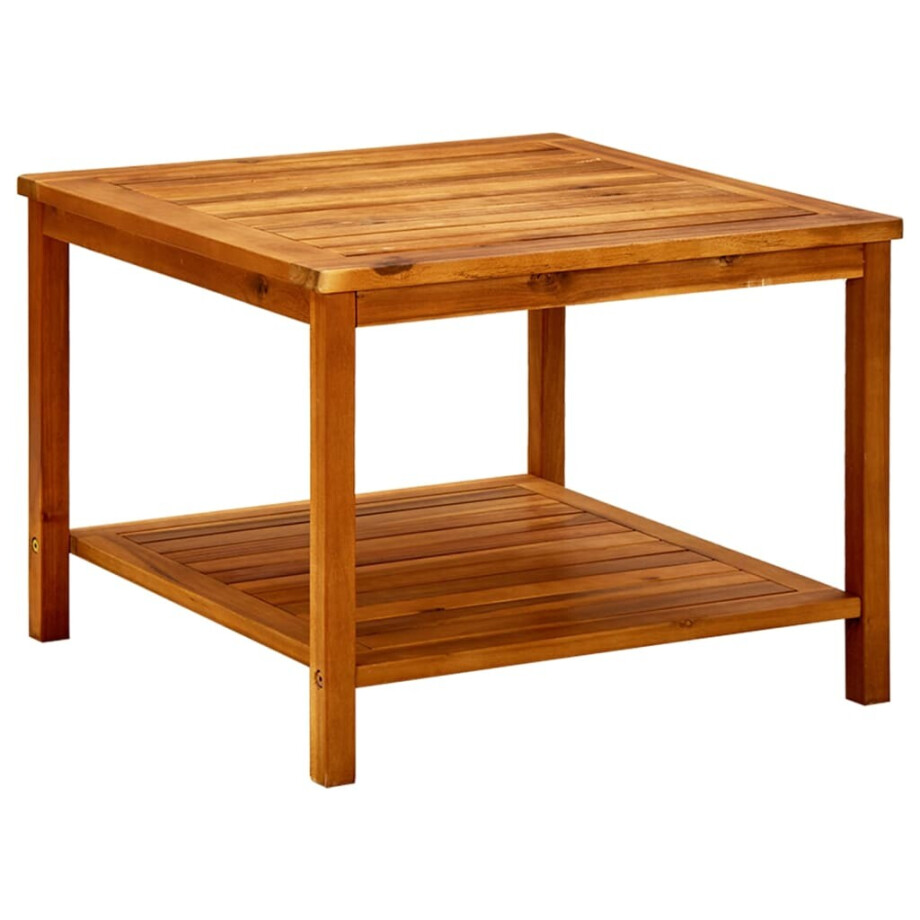 vidaXL Salontafel 60x60x45 cm massief acaciahout afbeelding 1