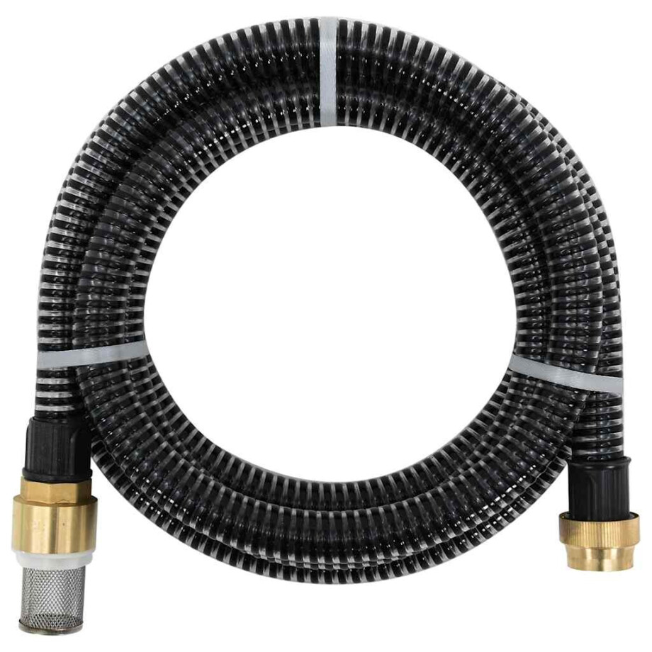 vidaXL Zuigslang met messing koppelingen 1,1'' 7 m PVC zwart vidaXL Zuigslang met messing koppelingen 1,1'' 7 m PVC zwart afbeelding 1
