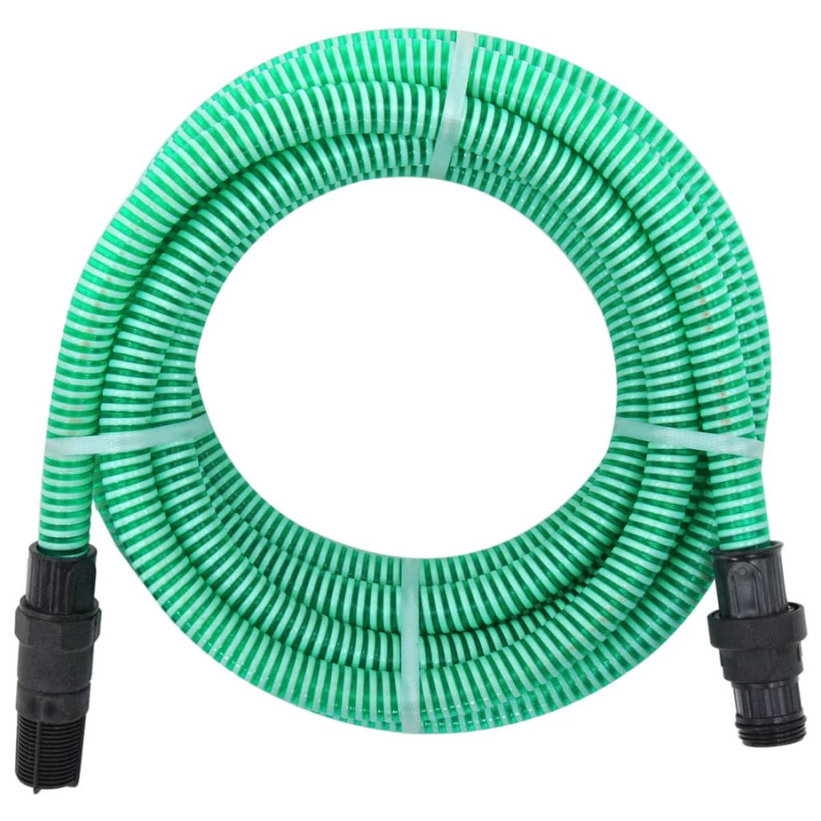 vidaXL Zuigslang met PVC koppelingen 1,1'' 4 m PVC groen afbeelding 1