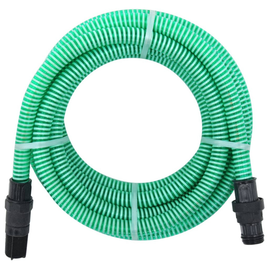 vidaXL Zuigslang met PVC koppelingen 1,1'' 7 m PVC groen afbeelding 1