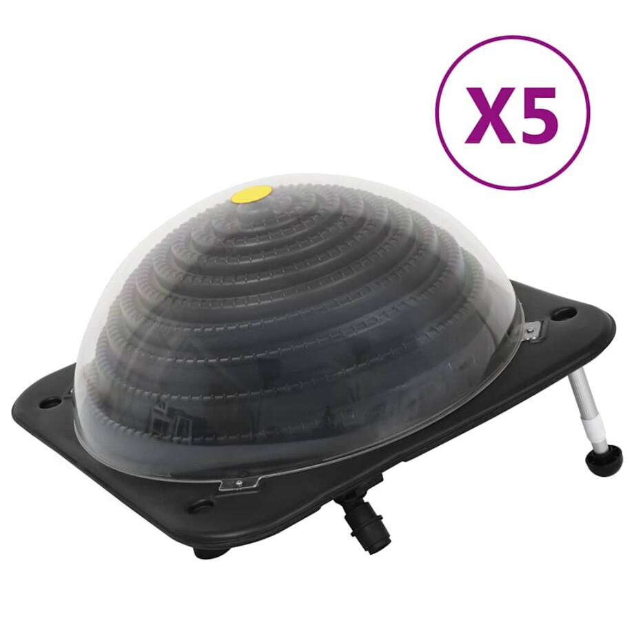 vidaXL Solarverwarmingen voor zwembad 5 st 75x75x36 cm HDPE aluminium afbeelding 1