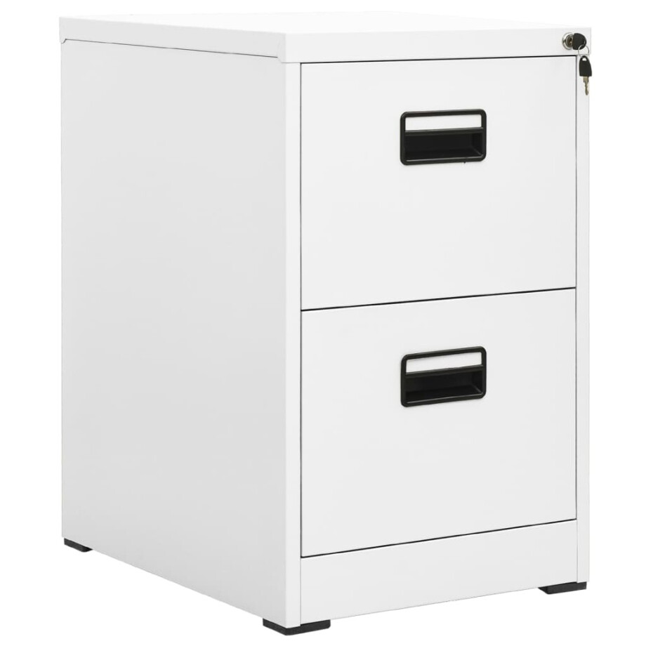 vidaXL Archiefkast 46x62x72,5 cm staal wit afbeelding 1