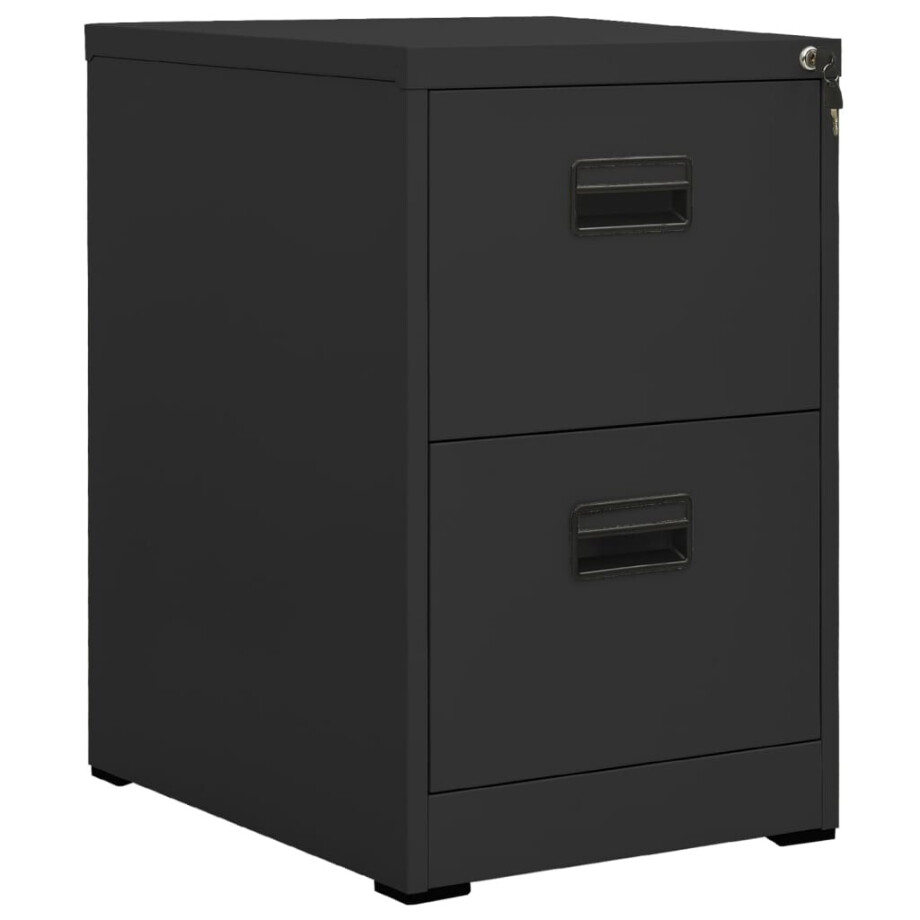 vidaXL Archiefkast 46x62x72,5 cm staal antracietkleurig afbeelding 1
