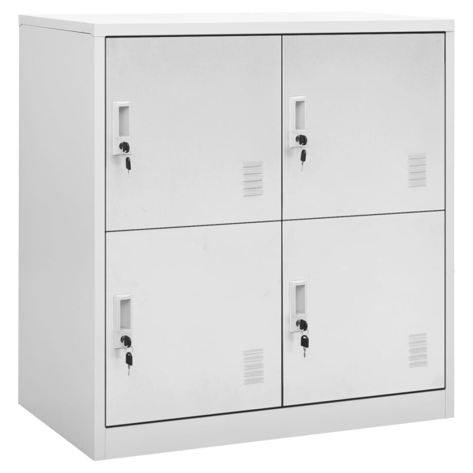 vidaXL Lockerkast 90x45x92,5 cm staal lichtgrijs afbeelding 1