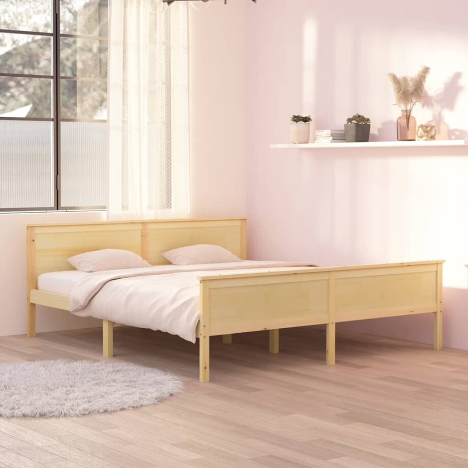 vidaXL Bedframe massief grenenhout 180x200 cm afbeelding 1