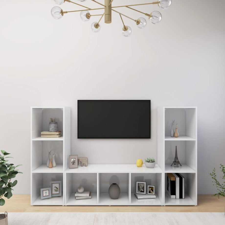 vidaXL | TV-kast | 3 pcs 37 x 35 x 107,5 cm afbeelding 1